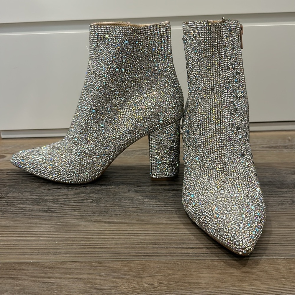 Betsy Johnson Rhinestone Kyla Booties